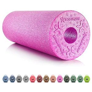 BODYMATE professionele Fasciarol STANDARD middelhard Lengte 45 cm Diameter 15 cm - met gratis e-book - Roze
