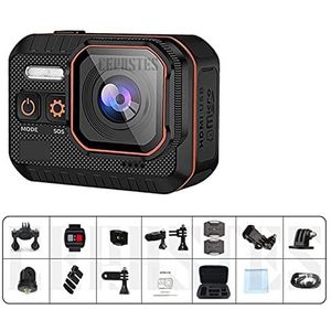 Actiecamera Actie Camera 4K 60FPS Afstandsbediening 30m Waterdicht 170° Groothoek Actie Camera Dash Cam go Sport Camera Pro(With 32G Card,Action Camera A)