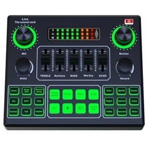 HD V9SJ Geluidskaart Live Geluidskaarten Externe Audio Mixer for Uitzending Opname Thuis KTV Game Muziek Zingen PC Telefoon - Ongelooflijk veelzijdig