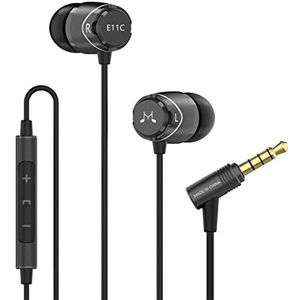 SoundMAGIC E11C Oortjes met Microfoon Bedrade Koptelefoon Hifi Stereo Oordopjes Geluidsisolerende In Ear Hoofdtelefoon Krachtige Bas Kluwenvrij Snoer Zwart