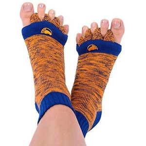 Happy Feet originele voet uitlijning sokken met scheider ORANJE/BLAUW (M)