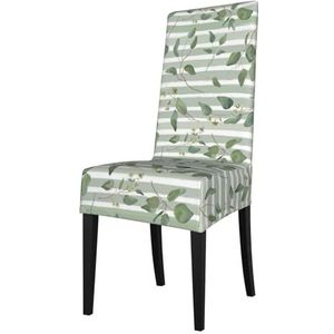 KemEng Green Silver Dollar eucalyptus, stoelhoezen, stoelbeschermer, stretch eetkamerstoelhoes, stoelhoes voor stoelen