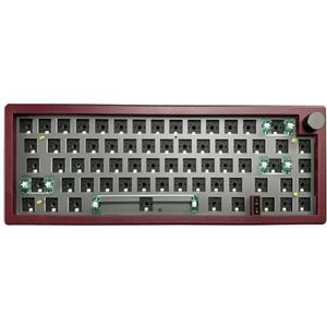 QPSJXN mechanisch toetsenbord gemonteerd op aanpasbare afdichting Bluetooth 5.0 2.4G draadloos gaming toetsenbord (Khaki)