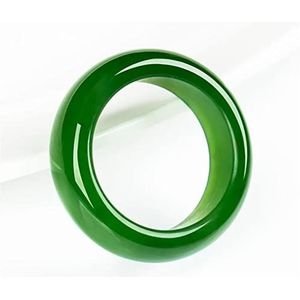 Xinjiang natuurlijke hetian jade jasper ring spinazie groene jade ring ring jade ring vinger mannelijke en vrouwelijke paren (Size : 23mm)