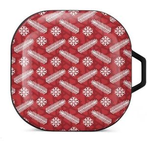 Sneeuwvlok oordopjes hoesje compatibel met Samsung hard shell beschermhoes zwart-stijl