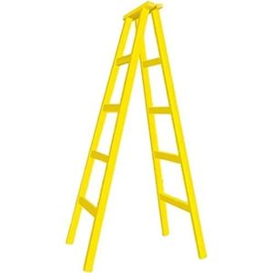 Ladder Stapladder Vouwladder Met Breed Antislippedaal 4-traps Ladder Draagbare Ladder Voor Binnen En Buiten Telescopische Ladder Vouwladder(Color:Yellow)