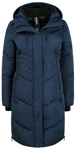 Oxmo - Juna - Wintermantel - Donkerblauw - Gewatteerd