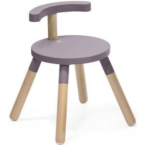 Stokke MuTable stoel, Lila - 2023 herontwerp - verstelbare zithoogte en afneembare rugleuning - gemaakt van beukenhout - voor kinderen van 1,5 tot 8 jaar