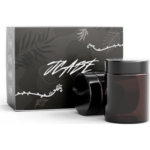 JCASE Stash Jar Kruidenglas, 2 x 100 ml, voorraadpot, uv-bescherming, luchtdichte opslag, zwart, 100% geurloos, cadeauset