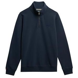 Superdry Heren Essential Logo Sweatshirt met Rits Lauren Marineblauw S