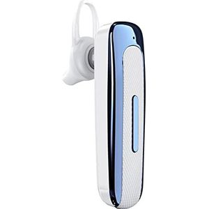 Draadloze Bluetooth-headset, E1 Bluetooth-hoofdtelefoon Handsfree Business-headset Draadloze stereo-koptelefoon Sportoortelefoon voor veiligheid Rijden, hardlopen, sport en zaken(wit Blauw)