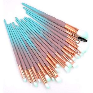 20 stks Professionele Wimper Makeup Borstels Set Eye Shadow Brush EyeBrow Borstel Foundation Mascara Borstels Cosmetische Tools Kits Mascara Make-up Borstel