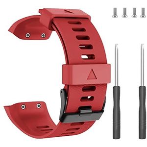 ADAARA Siliconen slimme horlogebandjes polsbandje armband voor Garmin Forerunner 35 horlogebanden vervangende polsband Correa (kleur: rood, maat: Forerunner 35)