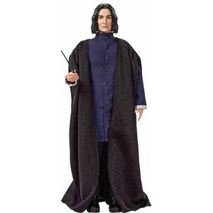 Mattel ​Harry Potter Severus Sneep Pop (~32 cm), gekleed in een zwarte mantel en tovenaarsgewaad, met toverstok, cadeau voor kinderen vanaf 6 jaar​​, GNR35