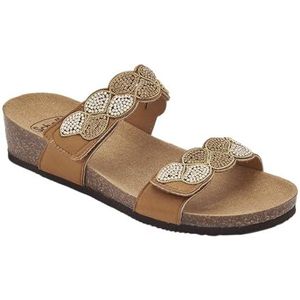 Scholl, Damessandalen met dubbele klittenband, Roze, 37 EU