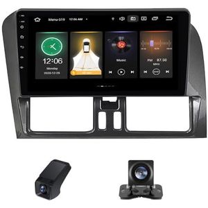 Android 13 Autoradio geldt voor Volvo XC60 I 1 2008-2017 9 inch Touchscreen Autoradio met Wireless Carplay Android Auto Navi GPS Bluetooth FM/RDS Radio WiFi+Telecamera Achterkant(B,NF-2)