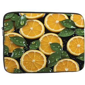 Laptop Sleeve Oranje Fruit Achtergrond Slanke Laptop Case Cover Duurzaam Aktetas Shockproof Beschermende Notebook Case 15 Inch