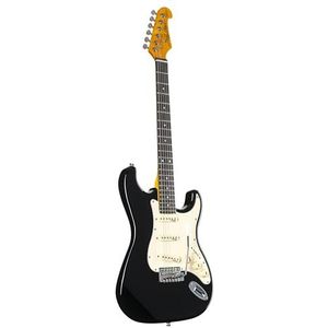 J & D - ST Vintage Black - Elektrische Gitaar - Zwart - Elzenhouten Body - Esdoornhouten Hals