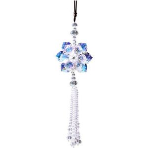 Tuin Suncatchers kristallen bloem opknoping hanger ornament kralen kwastje buiten tuin verlichting handgemaakte hanger kettingen (kleur: 1 stuk kleur)