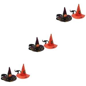 minkissy 6 Stuks huisdier halloween zwarte scrunchies festival huisdier hoofdtooi tiara haarbanden halloween hond hoofdtooi hoofddecor voor huisdieren met halloween-thema hoed
