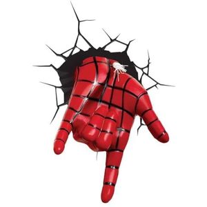 3DLightFX Spiderman Webschieter - Wandlamp - Marvel Lamp - Lamp Kinderkamer - Nactlamp - Draadloos