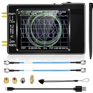Vector Network Analyzer,Antenna Analyzer, 2.8 Inch NanoVNA 50kHz-6.3GHz Vector Netwerk Analyzer Antenne Analyzer Met Slot Ondersteuning Gegevensopslag voor het meten van verschillende soorten antennes