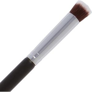 Concealer borstel: platte top make-up borstel beste voor acne en onderogen mengen voor maximale dekking (klein, veganistisch) - Beauty Junkees, 1 pc mini platte Kabuki, zwart