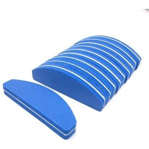 Een nagelsnijder 10 stuks veelkleurige nagelschuurblokken 9x2,8x1,2 cm(Blue)