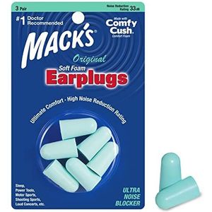 Mack's Originele oordopjes van zacht schuim - 3 paar blisterverpakking