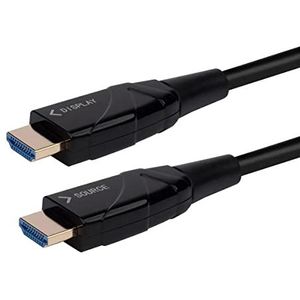 Monoprice 4K High Speed HDMI-kabel - 20 meter zwart | AOC, 18 Gbps, compatibel met Blu-ray, Play Station 5, HDTV, Roku TV - SlimRun AV-serie