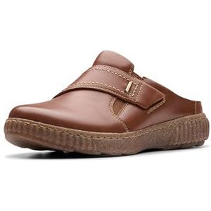 Clarks Women's Caroline Bay Mule, Tan Leather, 9.5