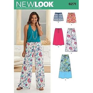 New Look Dames Easy Naaipatroon 6271 Trekkoord Rokken, Shorts & Broeken