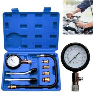 Compressietesterset - Blauw - Compressiemeter - Voor Motorvoertuigen - Inclusief Adapters