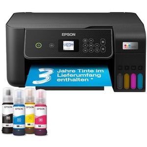 EcoTank ET-2870 A4 multifunctionele wifi-inkttankprinter, met een meegeleverde voorraad inkt tot 3 jaar