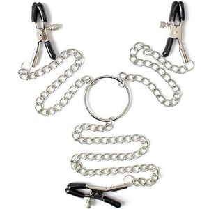 Nipples Breast and Vagina Clamps | Adjustable Metal Nipple and Clitoris Clamps | Entertainment Clip for Women | Non-Piercing Nipple Rings Clip | On Nipple Rings Decorative Clip Accessories (Black)