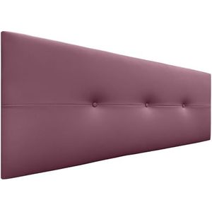 DHOME Aqualine Pro Hoofdbord van kunstleer of stof, gevoerd hoofdeinde, luxe bed (kunstleer, wijnrood, 150 cm, bedden 150/160)