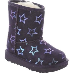 UGG T Classic II schitterende sterren, modieuze laarzen voor kinderen, uniseks, Nightshade Purple Iridescent, 14.0 cm