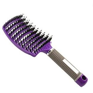 DieffematicSZ kam Hair Brush Scalp Massage Comb Women Wet Curly Detangle hair brush for Salon Hairdressing Styling Tools (Color : Purple)