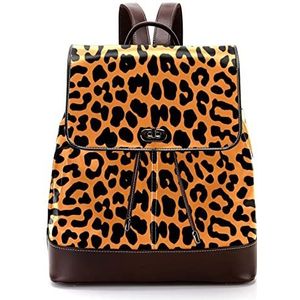 Luipaard print mooie gepersonaliseerde schooltassen boekentassen voor tiener, Meerkleurig, 27x12.3x32cm, Rugzak Rugzakken