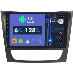 RoverOne Autoradio GPS voor Mercedes Benz E Class S211 W211 2002-2009 CLS Class C219 2004-2010 Carplay Android Auto Stereo Hoofdeenheid Bluetooth WiFi Radio Speler Sat Navigatie