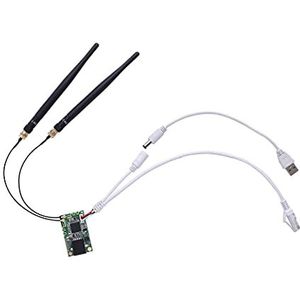 VONETS 2,4 GHz WiFi-module/mini-router/WiFi Ethernet-brug/hotspot-signaalrepeater/AP, USB/DC aangedreven met 2 RJ45-poorten voor doe-het-zelf industriële engineering PLC ingebed netwerkapparaat