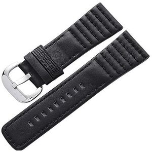 LUGEMA 28 Mm Lederen Horlogebanden Compatibel Met Seven Friday Vervangende Horlogebanden 28 Mm (Color : Black, Size : 28mm)