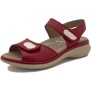 PieSanto - 240802 sandalen, uitneembare binnenzool, leer, rood voor dames, Rood 35921, 36 EU
