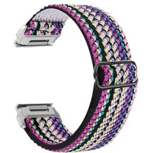 20 22 26 mm elastisch geweven nylon lusband geschikt for Garmin Fenix ​​7X 6X 5X 7S 6S 5S Pro 7 6 5 Plus 3HR 945 Epix Gen 2 Enduro horlogeband (Color : C, Size : 20mm Fenix 7s 6S 5S)