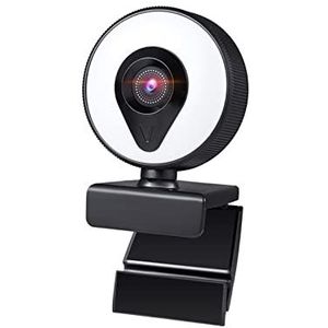 Videoconferentiecamera Webcam 4K 2K 1080P Met Microfoon Auto Focus Web Camera 3 Grades Ring Light Forify Lighting Video for Live Broadcast Web Cam voor grote vergaderruimtes(1080P)