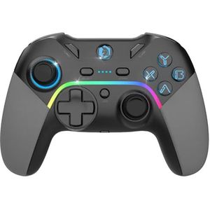 EMPIRE GAMING – 2,4GHz WiFi draadloze gamepad oplaadbare gamingcontroller - PC/PS3/Switch - Macro/Tubo-modus - Dubbele vibratie - 3,5 mm audiopoort - Ergonomisch - USB-C-kabel
