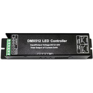 3/4/24CH 24-kanaals DMX512 RGB RGBW LED-controller dmx decoder dimmer driver voor 5050 RGB RGBWW LED-strip (kleur: RGB 3CHx4A 12-24V)