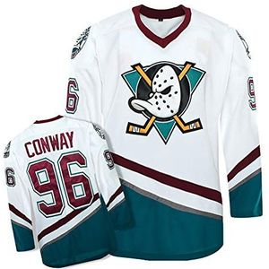 Yajun Charlie Conway #96 Mighty Ducks Movie IJshockeyshirts, NHL heren, sweatshirts, ademend T-shirt met lange mouwen