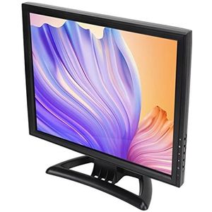 LED-computermonitor, 720P 1080P Afstandsbediening 17-inch Pc-monitor VGA AV BNC USB DC-ingang Instelbaar voor Bewaking