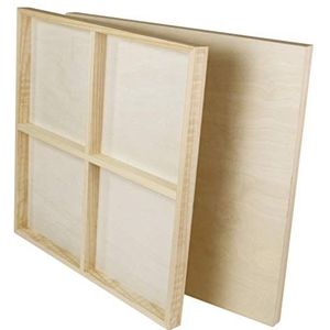 Schildergrond van hout, elk set van 2, houten schildergrond, schilderen op hout, zes maten van 30 x 40 tot 70 x 100 cm (80 x 80 cm, set van 2)